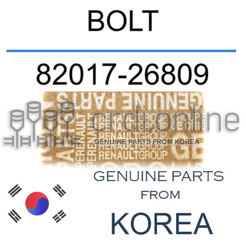 BOLT [ORIGINAL] 82017-26809 8201726809 82017 26809