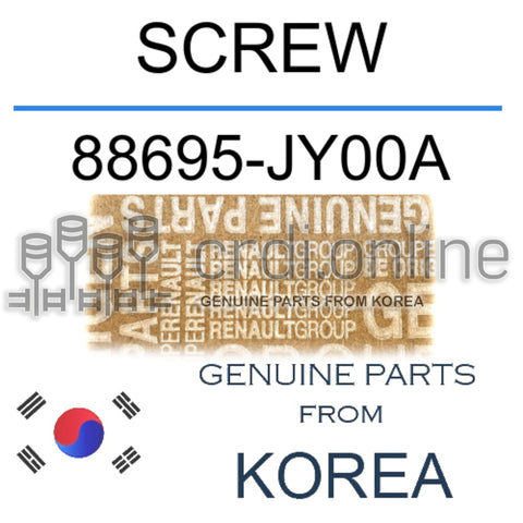 SCREW [ORIGINAL] 88695-JY00A 88695JY00A 88695 JY00A