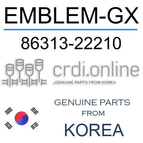 EMBLEM-GX [ORIGINAL] 86313-22210 8631322210 86313 22210
