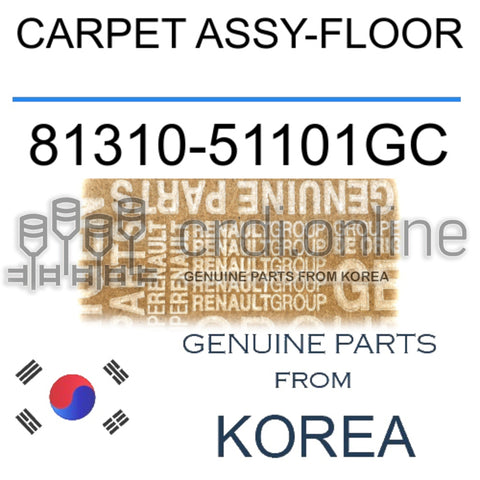 CARPET ASSY-FLOOR [ORIGINAL] 81310-51101GC 8131051101GC 81310 51101GC