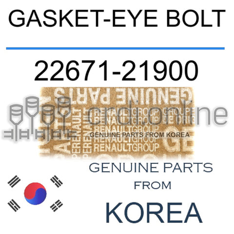 GASKET-EYE BOLT [ORIGINAL] 22671-21900 2267121900 22671 21900