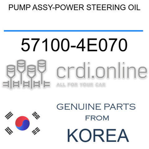 PUMP ASSY-POWER STEERING OIL 57100-4E070 571004E070 57100 4E070