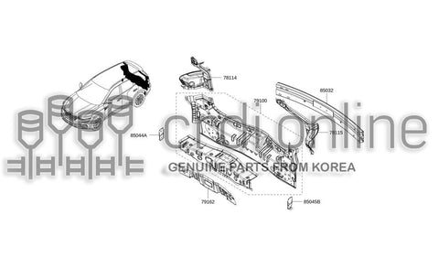 APRON-CENTER PARTREAR 79162-2190R 791622190R 79162 2190R