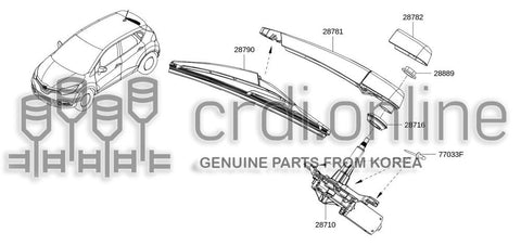 BLADE ASSY-BACK WINDOW WIPER 28790-9363R 287909363R 28790 9363R