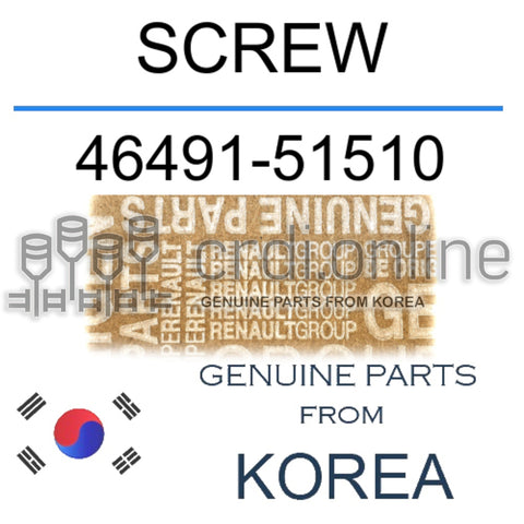SCREW [ORIGINAL] 46491-51510 4649151510 46491 51510