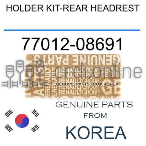 HOLDER KIT-REAR HEADREST [ORIGINAL] 77012-08691 7701208691 77012 08691