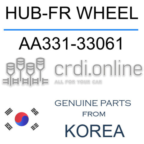 HUB-FR WHEEL [ORIGINAL] AA331-33061 AA33133061 AA331 33061