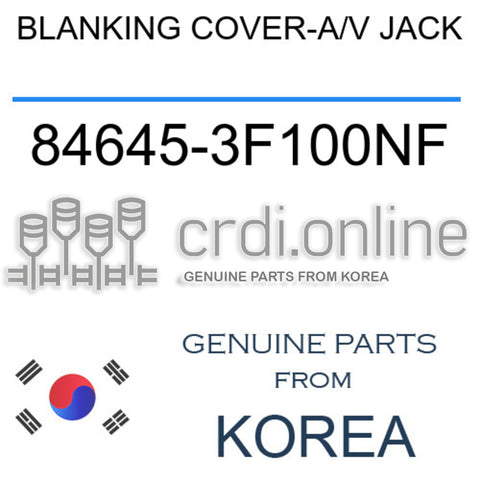 BLANKING COVER-A/V JACK 84645-3F100NF 846453F100NF 84645 3F100NF