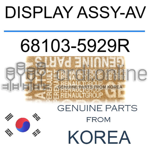 DISPLAY ASSY-AV [ORIGINAL] 68103-5929R 681035929R 68103 5929R