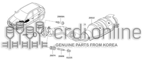 TUBE ASSY-EXHAUSTFRONT 20010-JY40A 20010JY40A 20010 JY40A