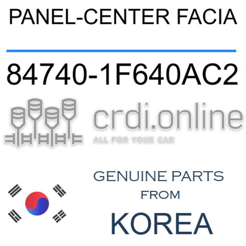 PANEL-CENTER FACIA [ORIGINAL] 84740-1F640AC2 847401F640AC2 84740 1F640AC2