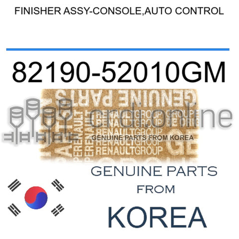 FINISHER ASSY-CONSOLE,AUTO CONTROL [ORIGINAL] 82190-52010GM 8219052010GM 82190 52010GM