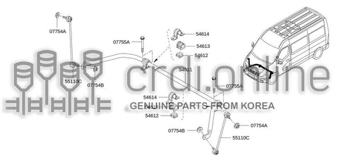 ROD-ANTI ROLL BAR 54618-0004R 546180004R 54618 0004R