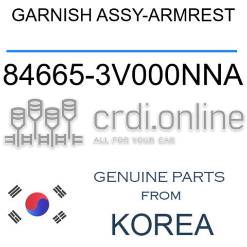 GARNISH ASSY-ARMREST [ORIGINAL] 84665-3V000NNA 846653V000NNA 84665 3V000NNA