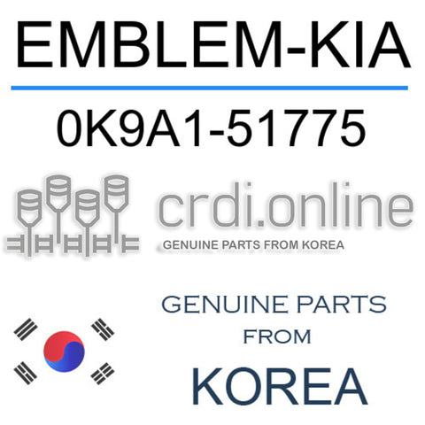 EMBLEM-KIA [ORIGINAL] 0K9A1-51775 0K9A151775 0K9A1 51775