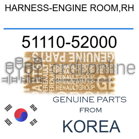 HARNESS-ENGINE ROOM,RH [ORIGINAL] 51110-52000 5111052000 51110 52000