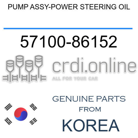 PUMP ASSY-POWER STEERING OIL 57100-86152 5710086152 57100 86152