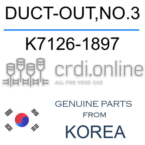 DUCT-OUT,NO.3 [ORIGINAL] K7126-1897 K71261897 K7126 1897