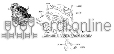 MANIFOLD ASSY-EXHAUST 14004-4813R 140044813R 14004 4813R