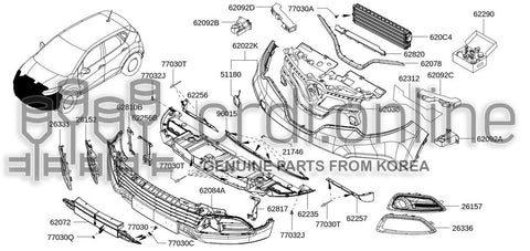 DEFLECTOR-FRONT BUMPER 62092-0067R 620920067R 62092 0067R