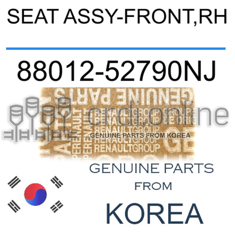 SEAT ASSY-FRONT,RH [ORIGINAL] 88012-52790NJ 8801252790NJ 88012 52790NJ