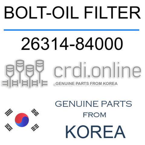 BOLT-OIL FILTER 26314-84000 2631484000 26314 84000