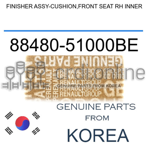 FINISHER ASSY-CUSHION,FRONT SEAT RH INNER [ORIGINAL] 88480-51000BE 8848051000BE 88480 51000BE