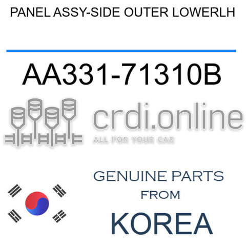 PANEL ASSY-SIDE OUTER LOWERLH [ORIGINAL] AA331-71310B AA33171310B AA331 71310B