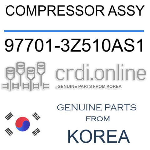 COMPRESSOR ASSY [ORIGINAL] 97701-3Z510AS1 977013Z510AS1 97701 3Z510AS1
