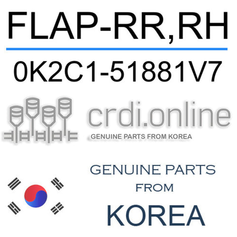 FLAP-RR,RH 0K2C1-51881V7 0K2C151881V7 0K2C1 51881V7