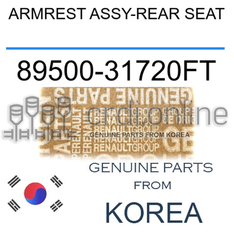 ARMREST ASSY-REAR SEAT [ORIGINAL] 89500-31720FT 8950031720FT 89500 31720FT