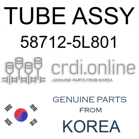 TUBE ASSY [ORIGINAL] 58712-5L801 587125L801 58712 5L801