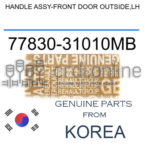 HANDLE ASSY-FRONT DOOR OUTSIDE,LH [ORIGINAL] 77830-31010MB 7783031010MB 77830 31010MB