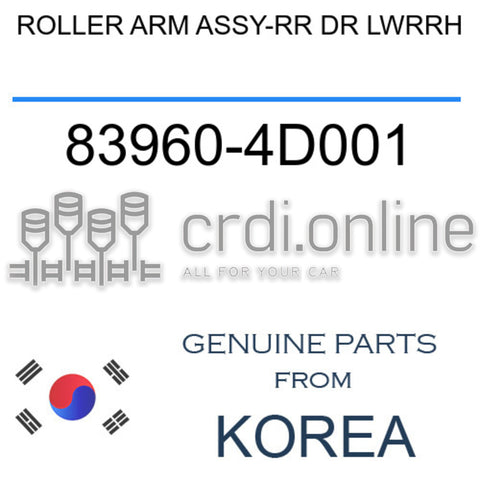 ROLLER ARM ASSY-RR DR LWRRH [ORIGINAL] 83960-4D001 839604D001 83960 4D001