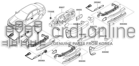 BRACKET ASSY-DOOR OUTSIDE HANDLELH 80607-0069R 806070069R 80607 0069R