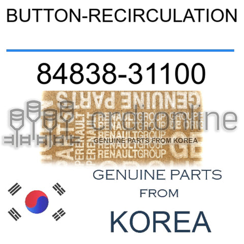 BUTTON-RECIRCULATION [ORIGINAL] 84838-31100 8483831100 84838 31100