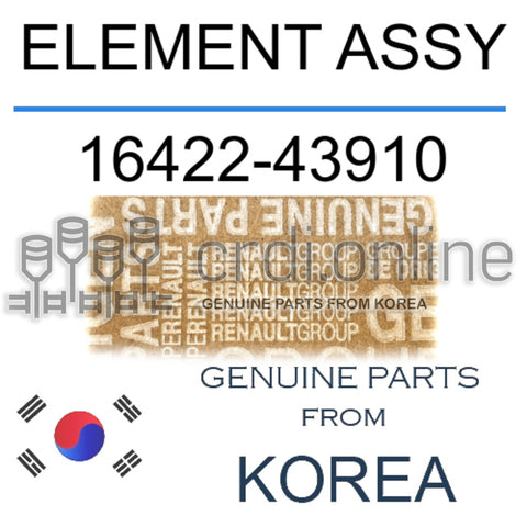 ELEMENT ASSY [ORIGINAL] 16422-43910 1642243910 16422 43910
