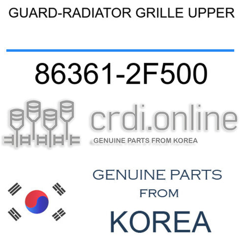 GUARD-RADIATOR GRILLE UPPER 86361-2F500 863612F500 86361 2F500