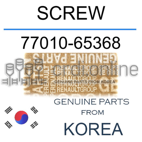 SCREW [ORIGINAL] 77010-65368 7701065368 77010 65368
