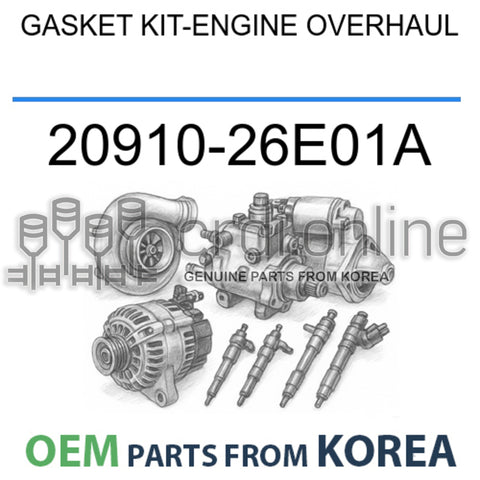[OEM] GASKET KIT-ENGINE OVERHAUL 20910-26E01A 2091026E01A 20910 26E01A
