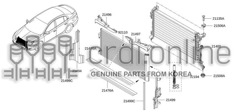 RADIATOR COMPLETE 21410-0052R 214100052R 21410 0052R