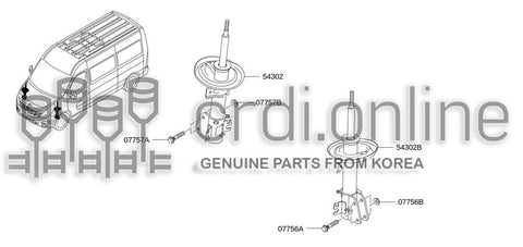 STRUT ASSY-FRONT SUSPENSIONLH 54302-8774R 543028774R 54302 8774R