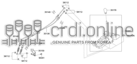 KNOB-CONTROL LEVER 35170-52000BD 3517052000BD 35170 52000BD