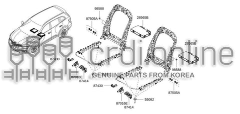 CONTROL ASSY-FRONT SEAT 28565-7529R 285657529R 28565 7529R