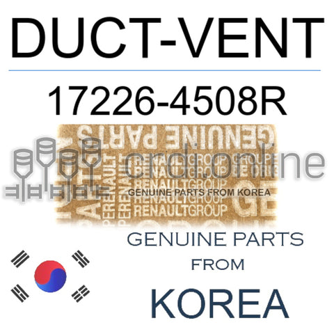 DUCT-VENT [ORIGINAL] 17226-4508R 172264508R 17226 4508R