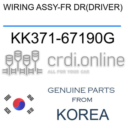 WIRING ASSY-FR DR(DRIVER) [ORIGINAL] KK371-67190G KK37167190G KK371 67190G