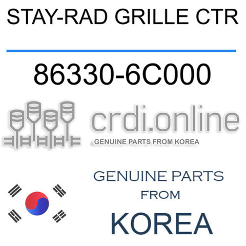 STAY-RAD GRILLE CTR 86330-6C000 863306C000 86330 6C000