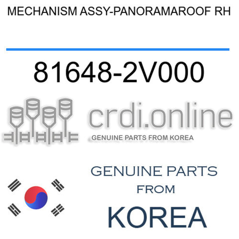 MECHANISM ASSY-PANORAMAROOF RH [ORIGINAL] 81648-2V000 816482V000 81648 2V000