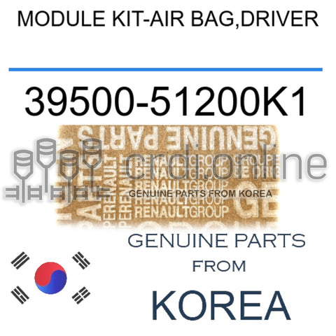 MODULE KIT-AIR BAG,DRIVER [ORIGINAL] 39500-51200K1 3950051200K1 39500 51200K1
