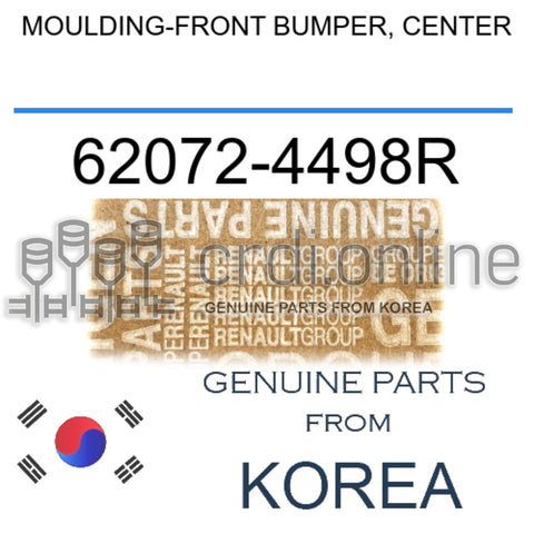 MOULDING-FRONT BUMPER, CENTER [ORIGINAL] 62072-4498R 620724498R 62072 4498R
